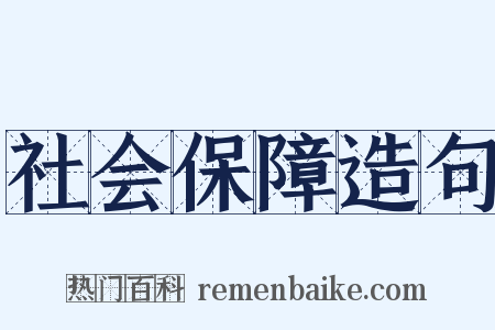 社会保障造句是什么意思的图片